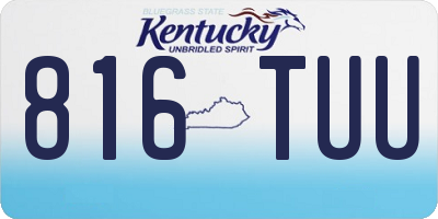 KY license plate 816TUU