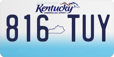 KY license plate 816TUY