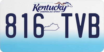 KY license plate 816TVB