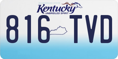 KY license plate 816TVD