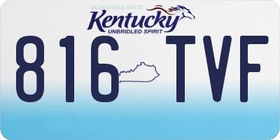 KY license plate 816TVF