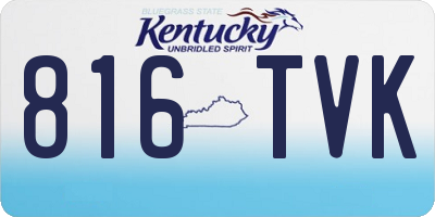 KY license plate 816TVK