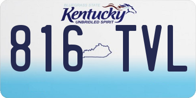 KY license plate 816TVL