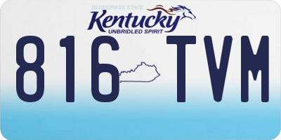 KY license plate 816TVM