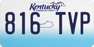 KY license plate 816TVP
