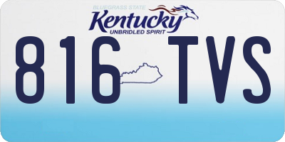 KY license plate 816TVS