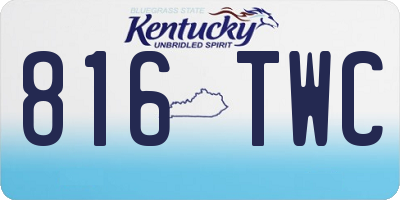 KY license plate 816TWC
