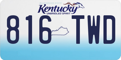 KY license plate 816TWD