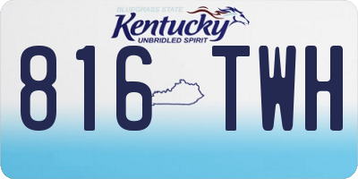 KY license plate 816TWH