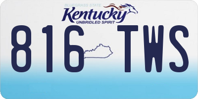 KY license plate 816TWS