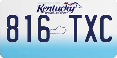 KY license plate 816TXC
