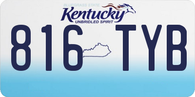 KY license plate 816TYB