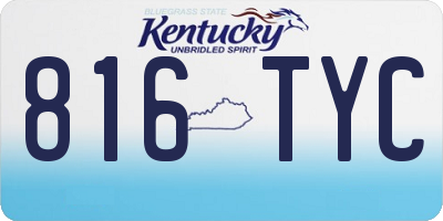 KY license plate 816TYC