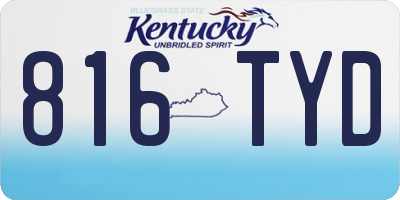 KY license plate 816TYD