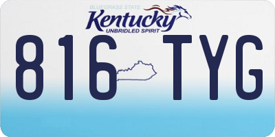 KY license plate 816TYG