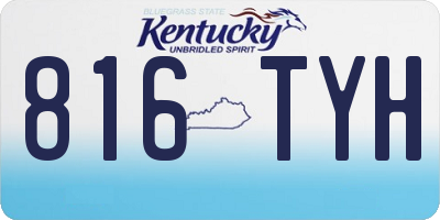 KY license plate 816TYH