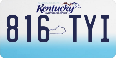 KY license plate 816TYI