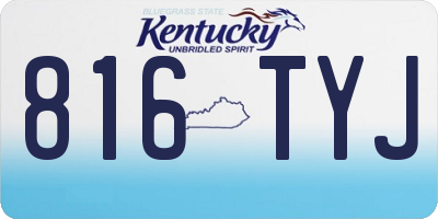 KY license plate 816TYJ