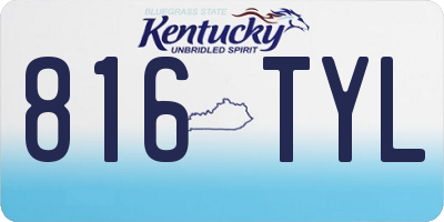 KY license plate 816TYL