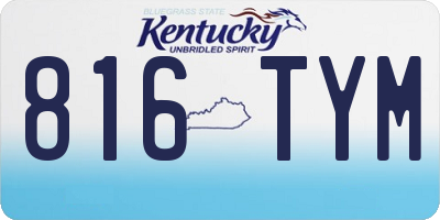 KY license plate 816TYM