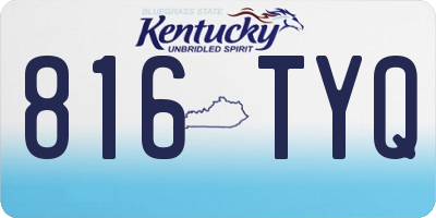 KY license plate 816TYQ