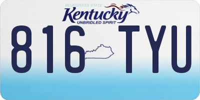 KY license plate 816TYU