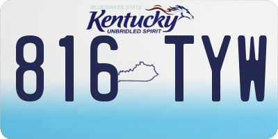 KY license plate 816TYW