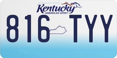 KY license plate 816TYY