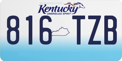 KY license plate 816TZB