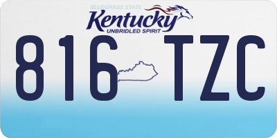 KY license plate 816TZC