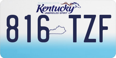 KY license plate 816TZF