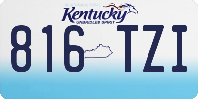 KY license plate 816TZI