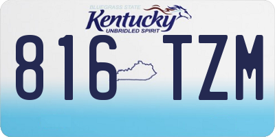KY license plate 816TZM