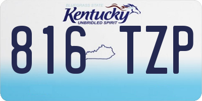 KY license plate 816TZP