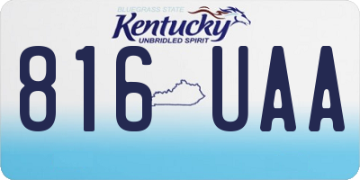 KY license plate 816UAA