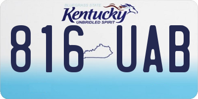 KY license plate 816UAB