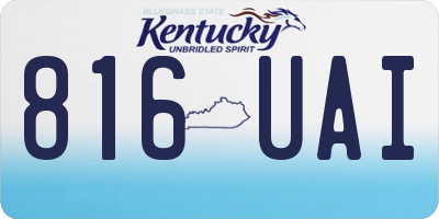 KY license plate 816UAI