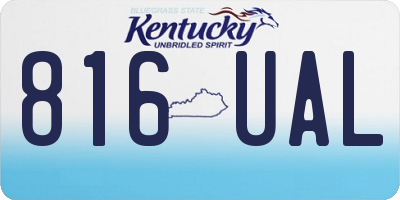 KY license plate 816UAL