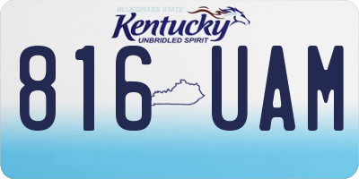 KY license plate 816UAM