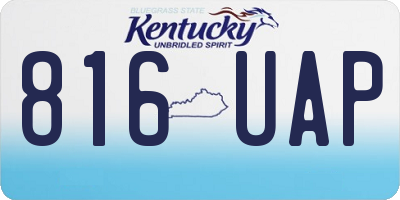 KY license plate 816UAP