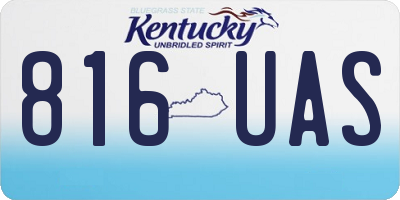 KY license plate 816UAS