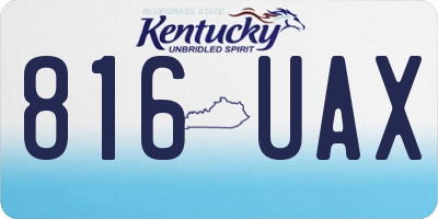 KY license plate 816UAX