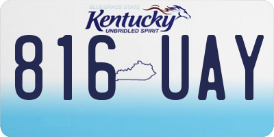 KY license plate 816UAY
