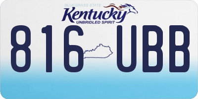 KY license plate 816UBB