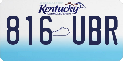 KY license plate 816UBR