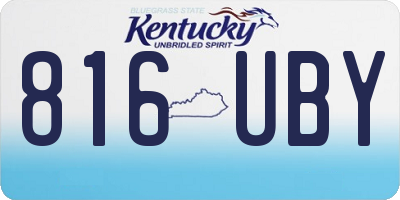 KY license plate 816UBY