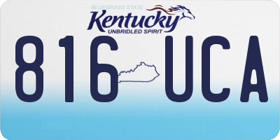 KY license plate 816UCA