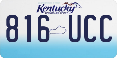 KY license plate 816UCC