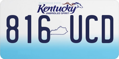 KY license plate 816UCD
