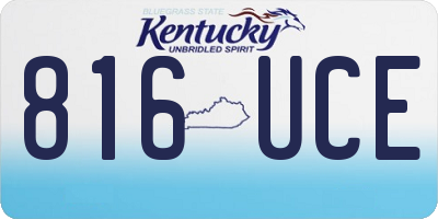 KY license plate 816UCE
